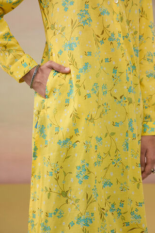 Yellow Pure Cotton Screen Printed  Kurta Set thumbnail image number null