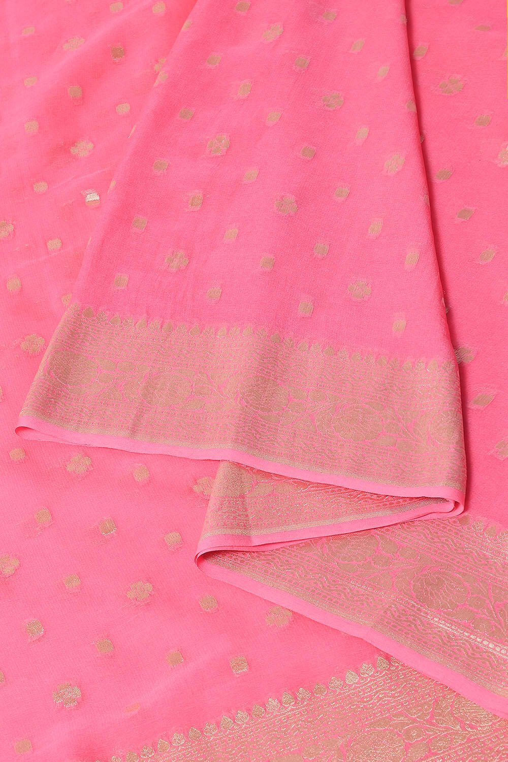 Pink Pure Georgette Banarasi Saree image number null