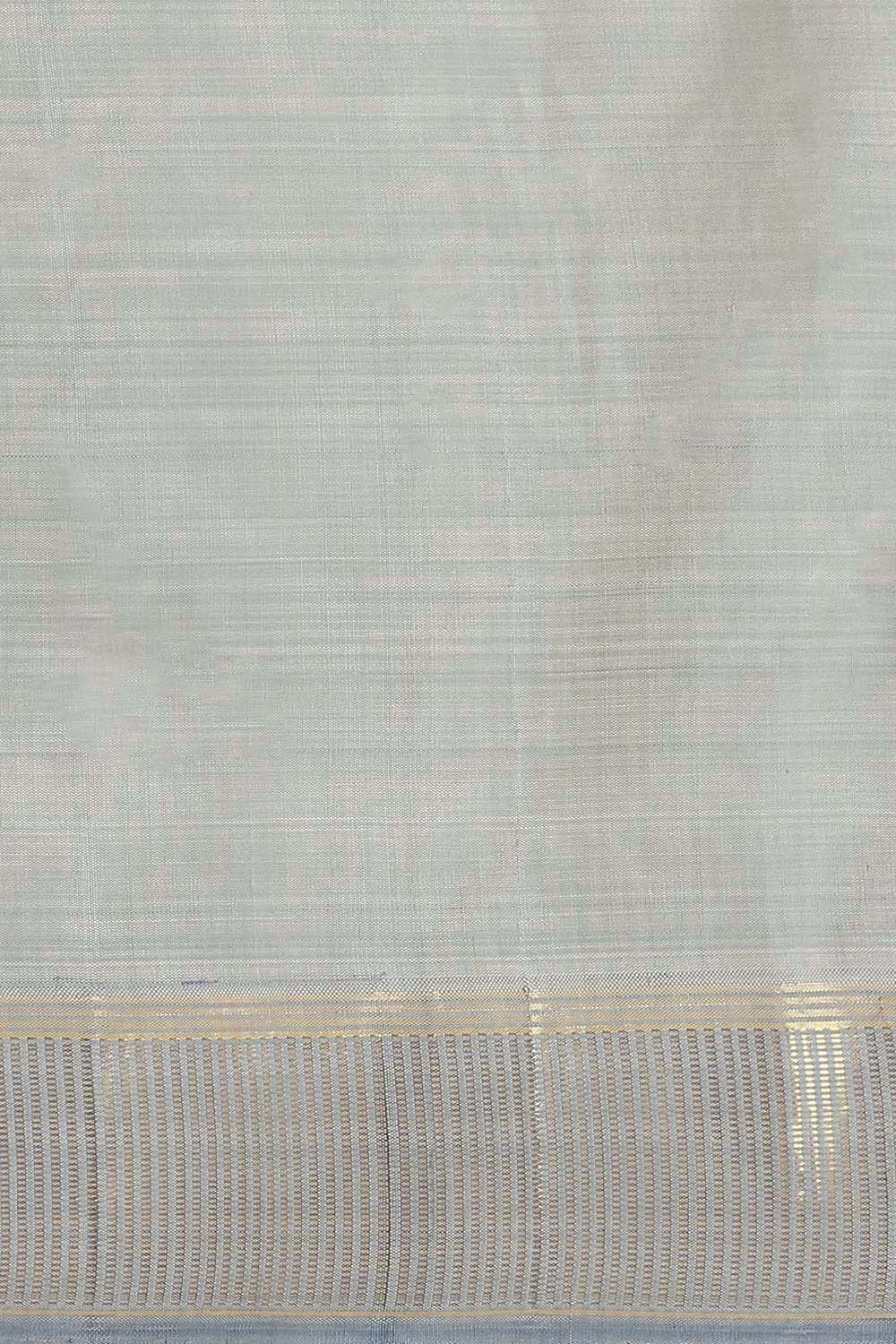 Grey Pure Silk Kanjivaram Saree image number null