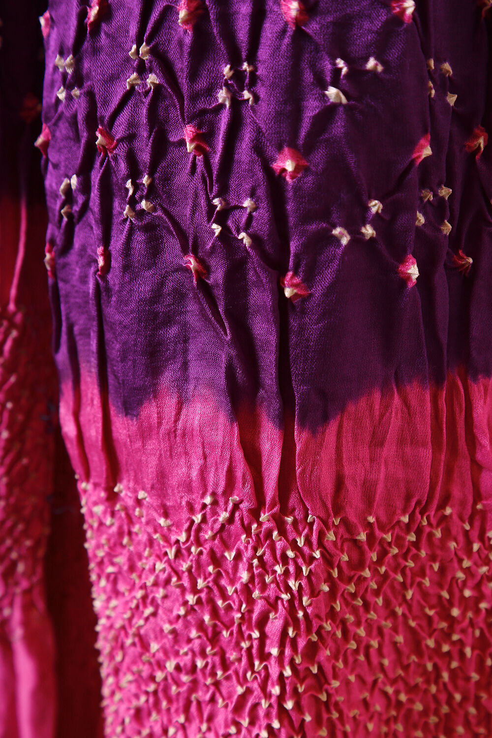 Purple Bandhini Silk Dupatta image number null
