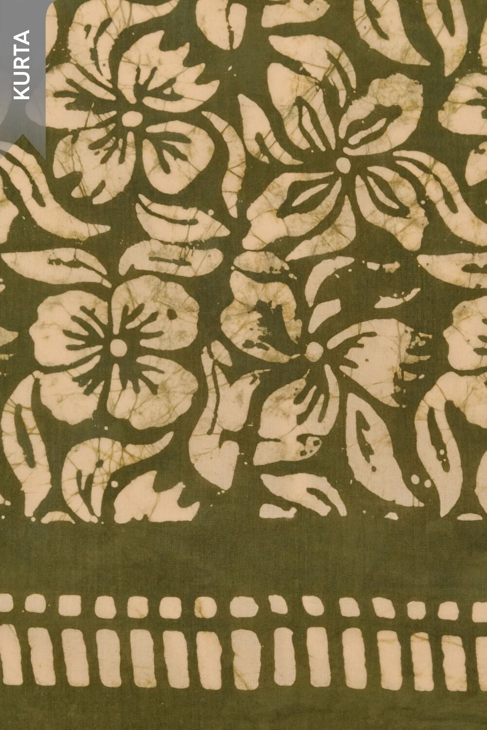 Light Green Pure Cotton Batik Unstitched Suit Set image number null