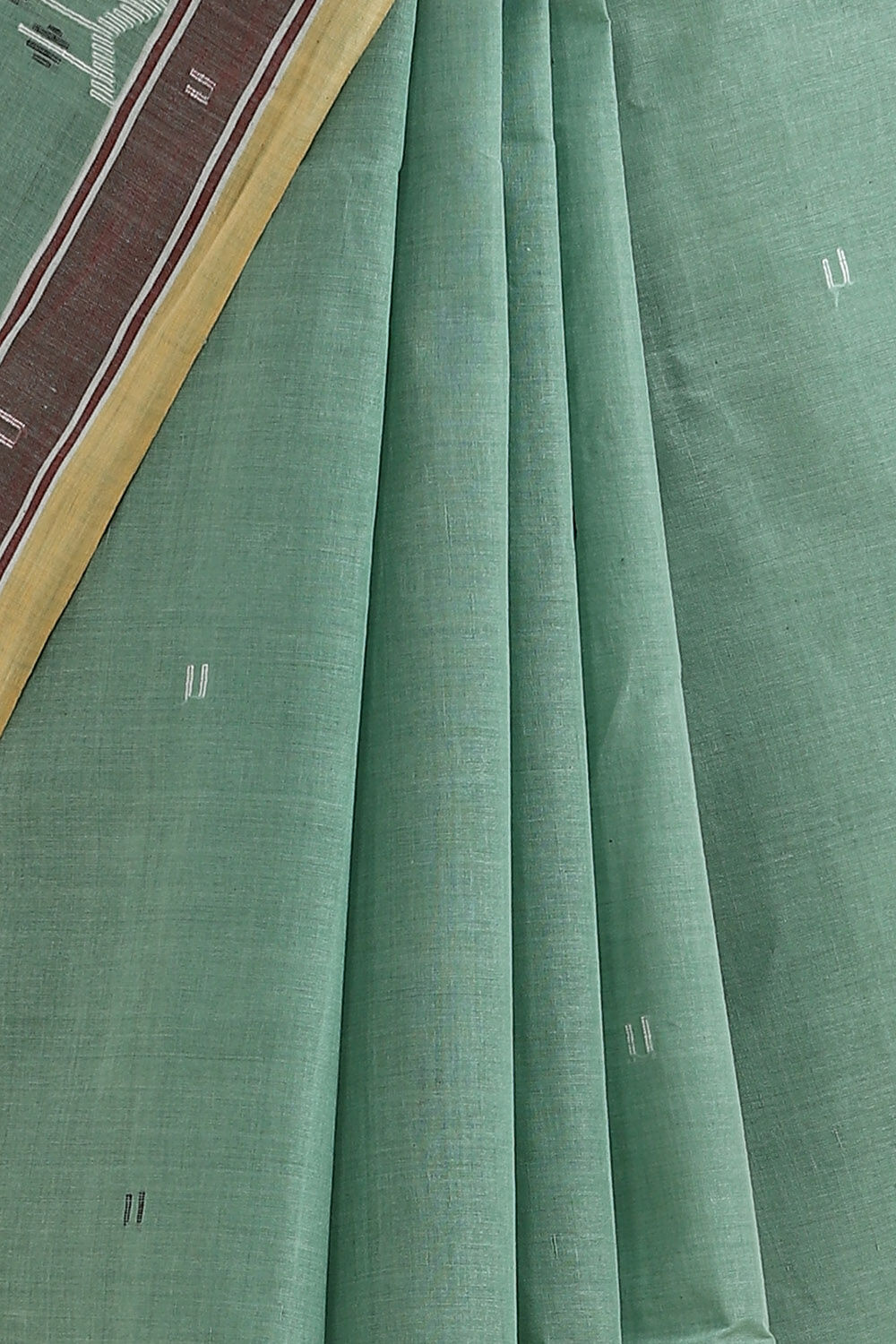 Green Pure Cotton Bengal Saree image number null