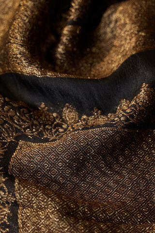 Black Woven Design Pure Viscose Saree thumbnail image number null