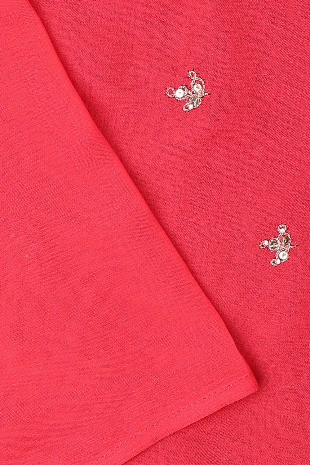 Pink Embroidery Viscose Suit image number null