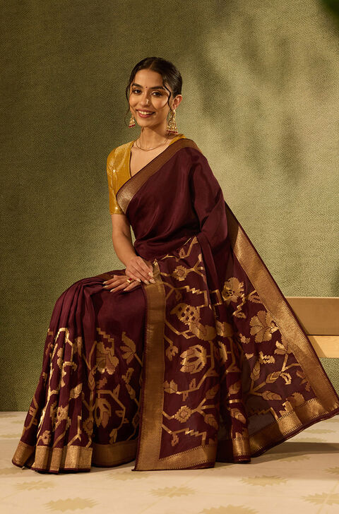 Purple Pure Viscose Woven Saree