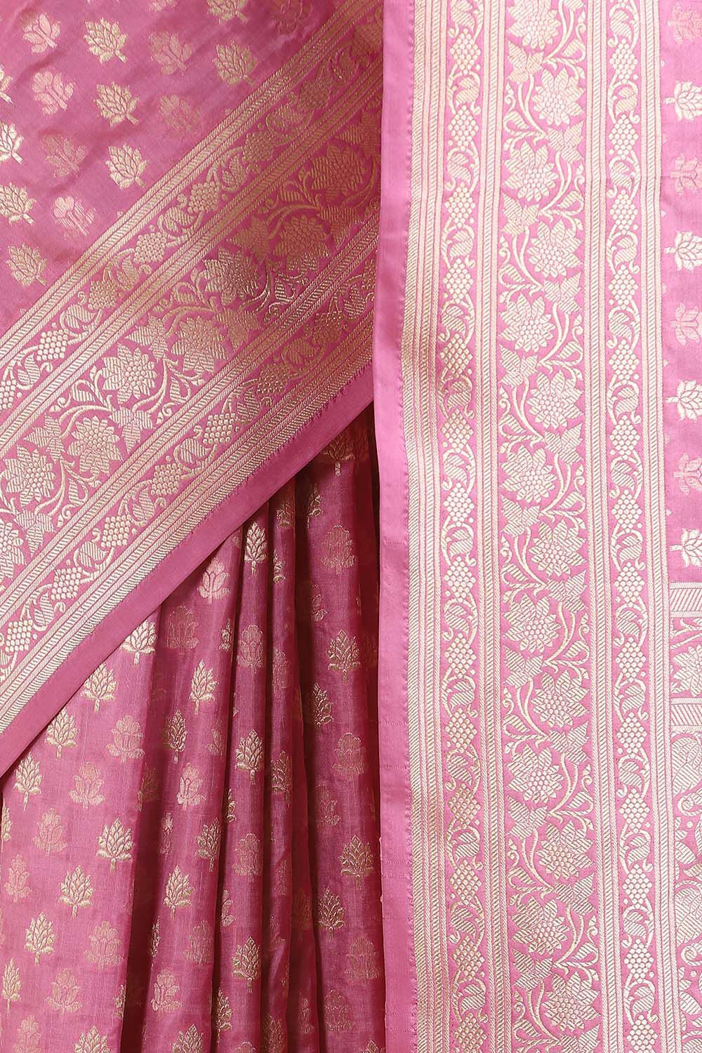 Pink Pure Silk Banarasi Saree image number null