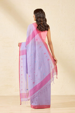 Purple Bengal Pure Cotton Jamdani Saree thumbnail image number null