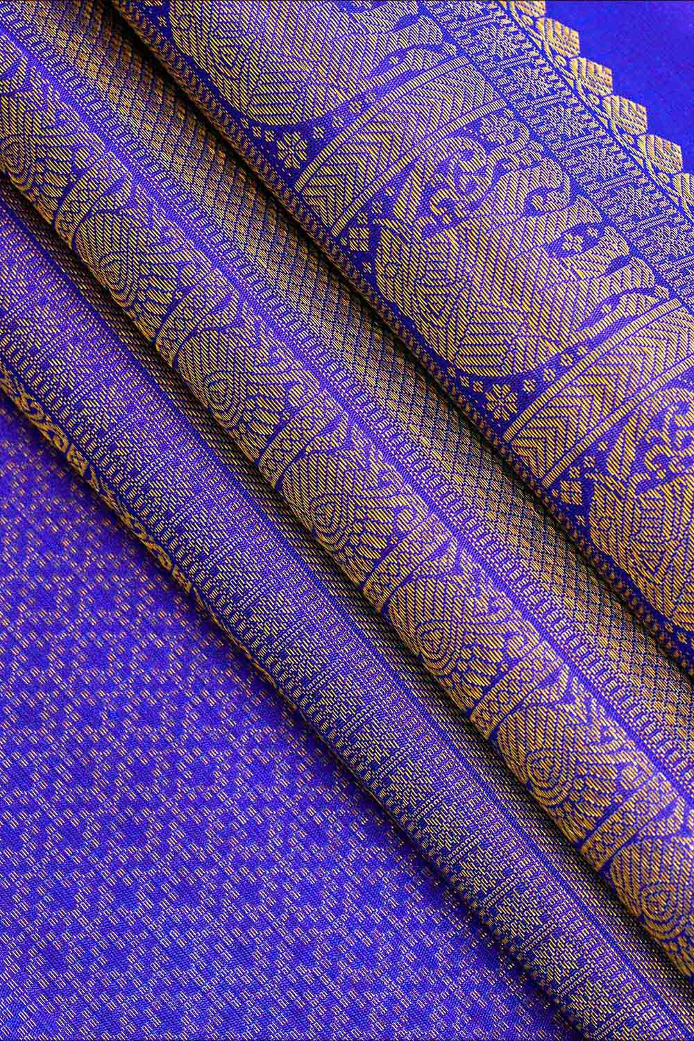 Purple Pure Silk Woven Kanjivaram Saree image number null
