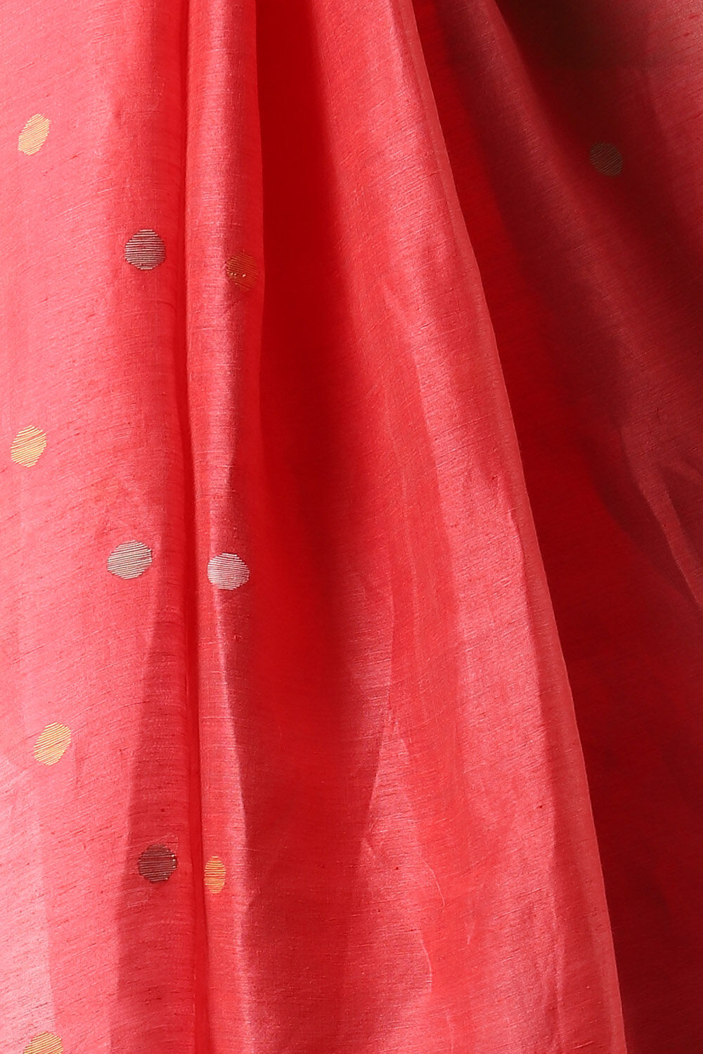 Light Pink Pure Silk Linen Jamdani Saree image number null