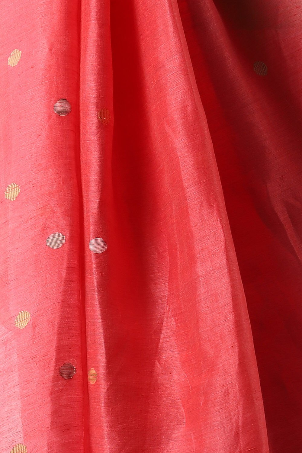 Light Pink Pure Silk Linen Jamdani Saree image number null