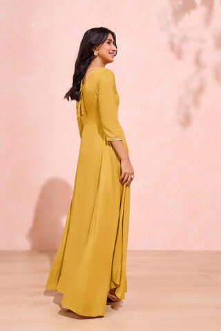 Yellow Viscose Embroidered Kurta thumbnail image number null