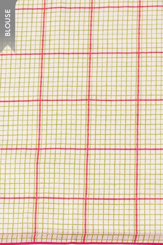 Off White Screen Printed Bengal Pure Cotton Saree thumbnail image number null