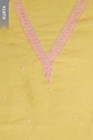 Light Yellow Viscose Embroidered Unstitched Suit Set thumbnail image number null