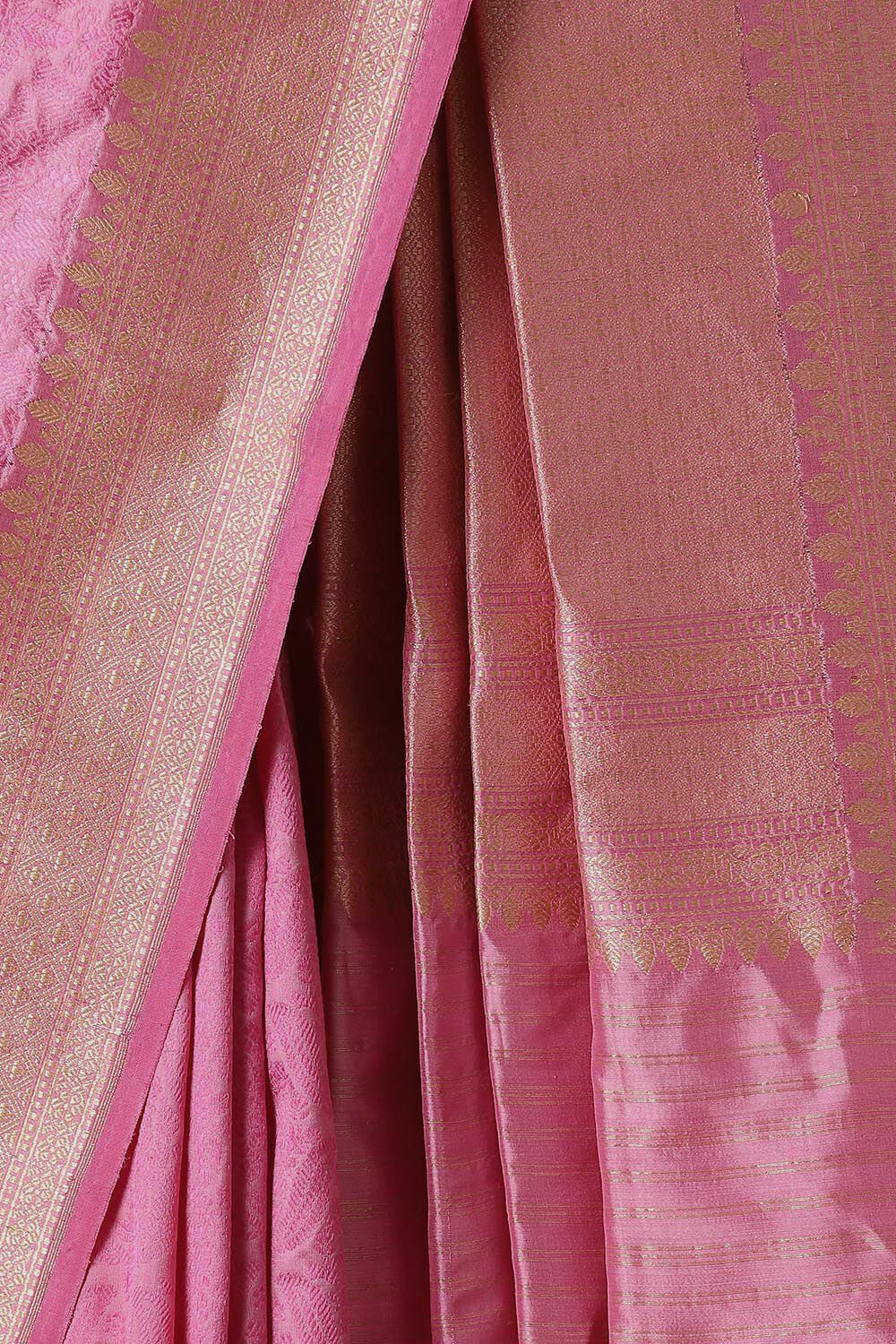 Light Pink Pure Silk Banarasi Tanchoi Saree image number null