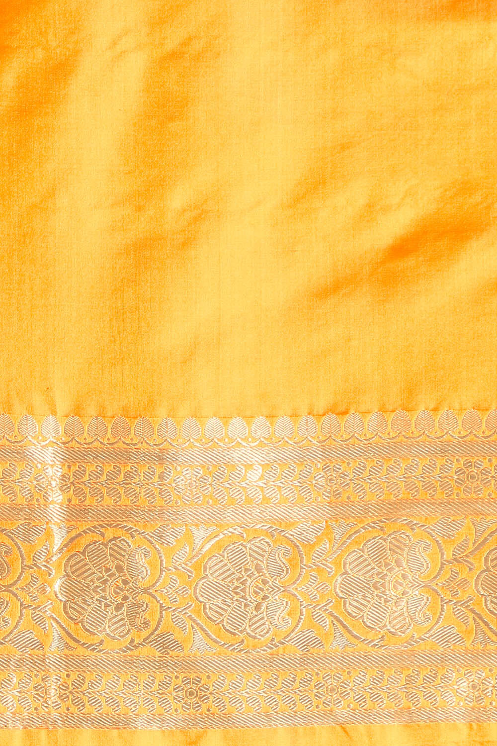 Dark Yellow Pure Silk Banarasi Tanchoi Saree image number null