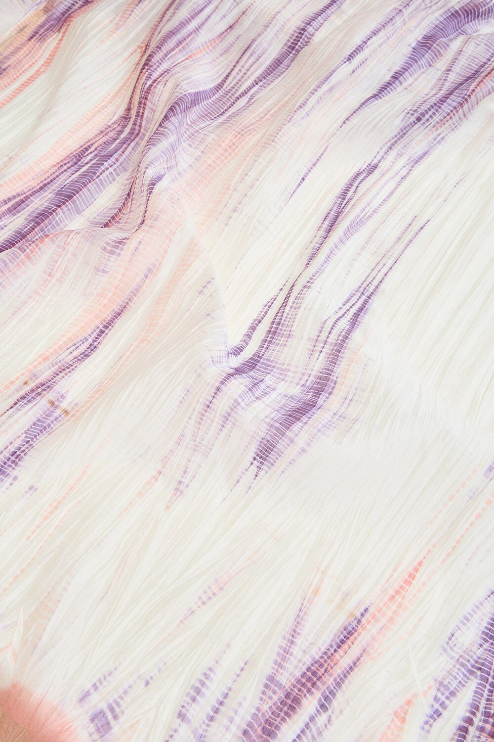 Light Pink Pure Silk Cotton Tie and Dye Saree image number null