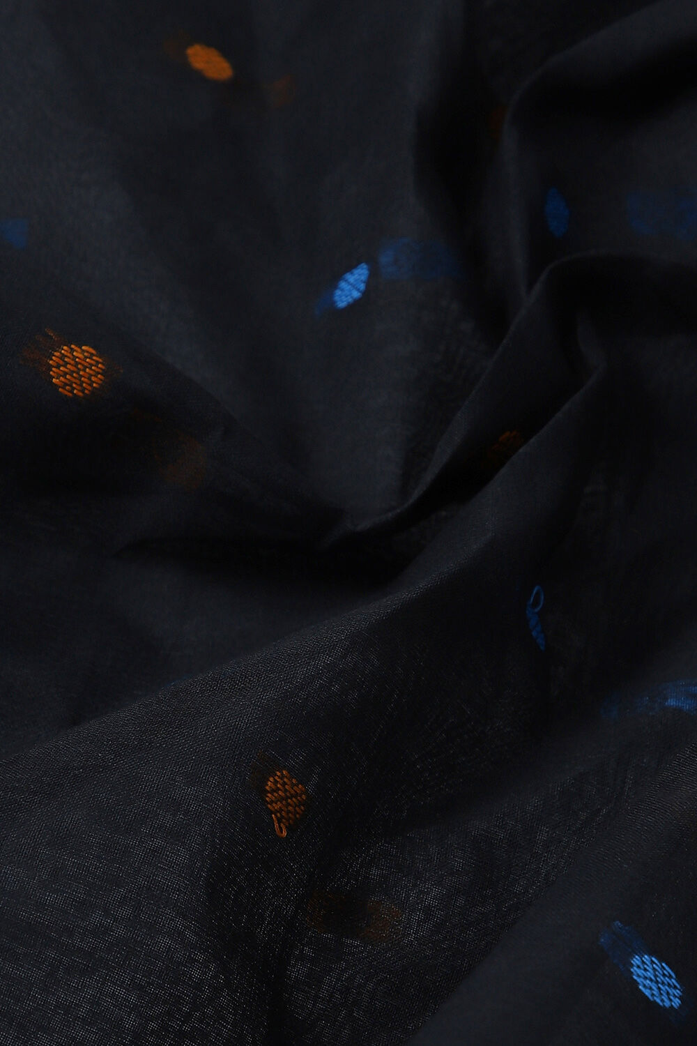 Black Pure Cotton Bengal Saree image number null