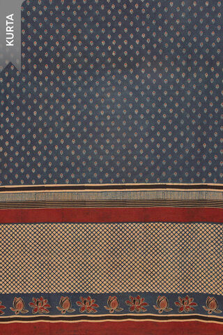 Blue Pure Cotton Ajrakh Unstitched Suit Set thumbnail image number null