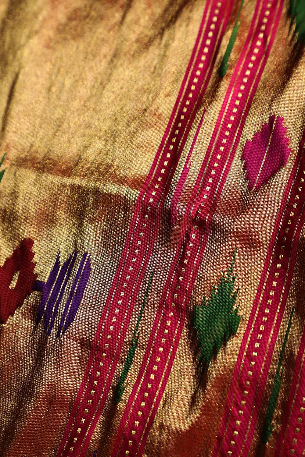 Purple Pure Silk Paithani Saree image number null