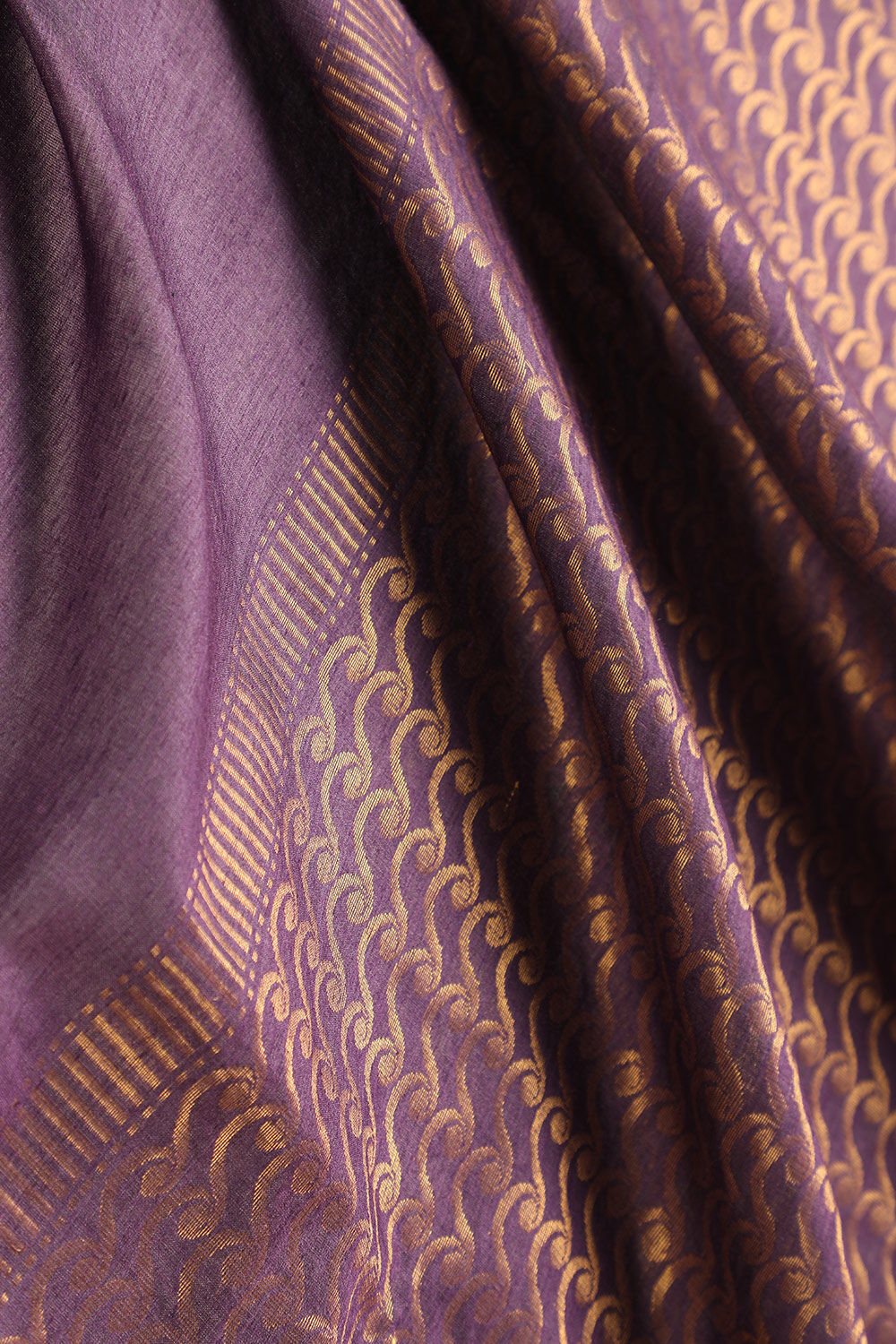 Violet Woven Chattisgarh Pure Tussar Silk Saree image number null
