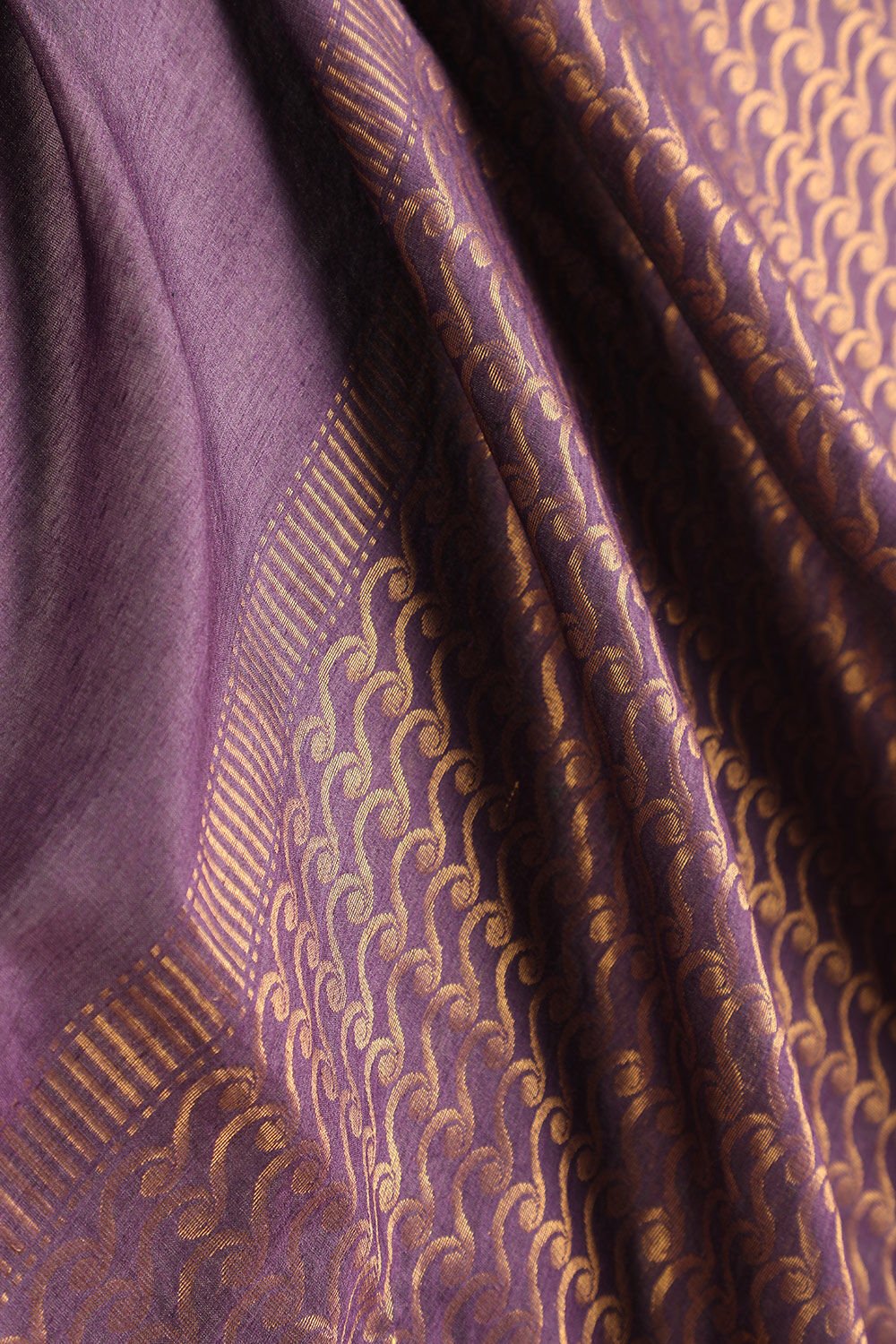 Violet Woven Chattisgarh Pure Tussar Silk Saree image number null