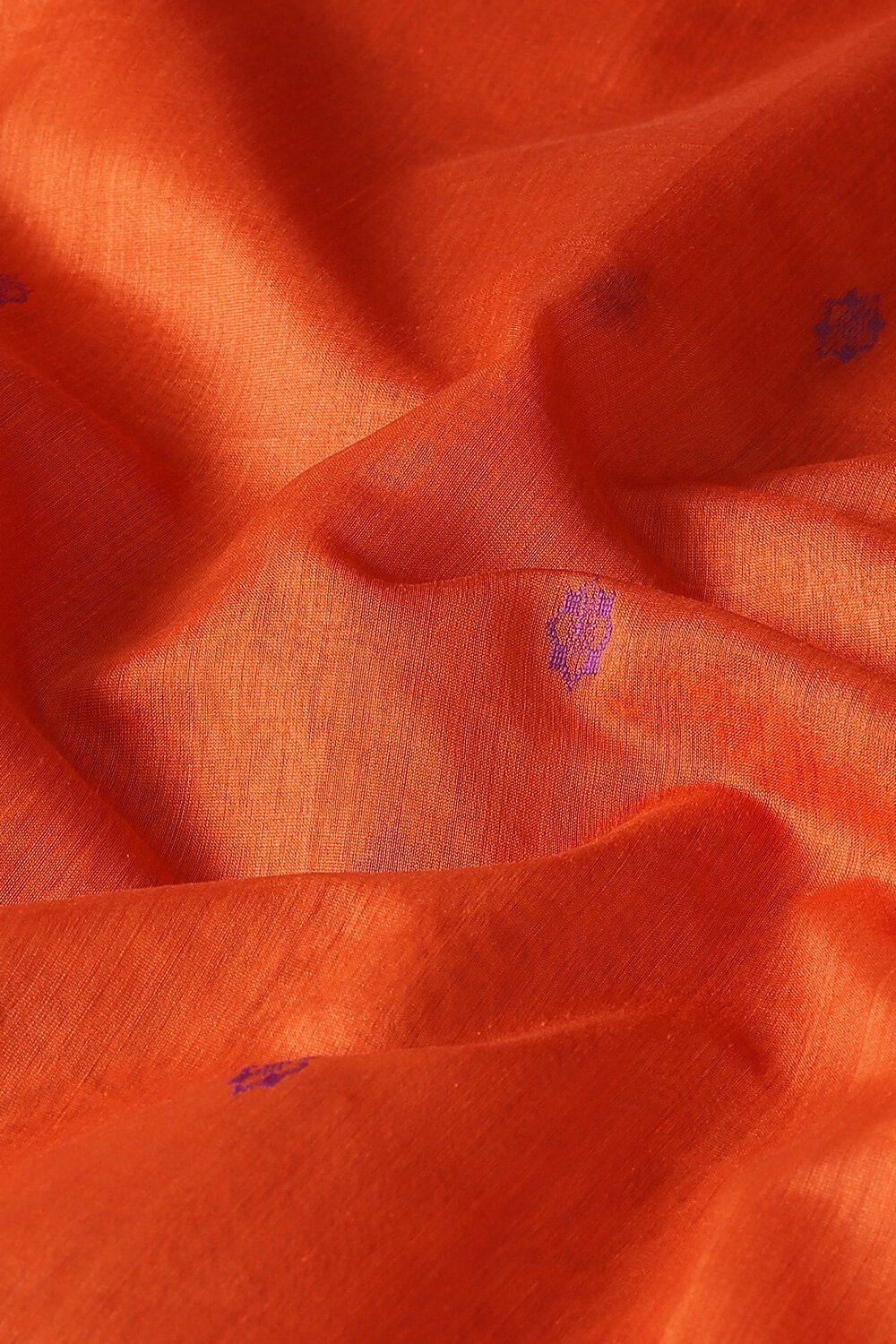 Orange Pure Silk Cotton Maheswari Saree image number null