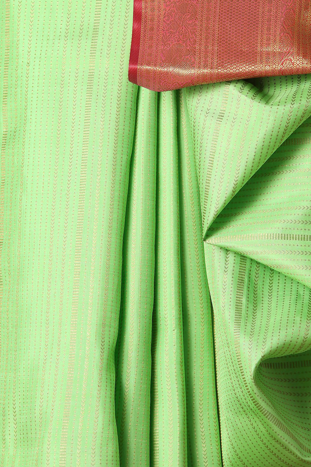 Light Green Pure Silk Kanjivaram Saree image number null