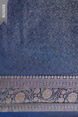 Blue   Woven Viscose Tissue Saree thumbnail image number null