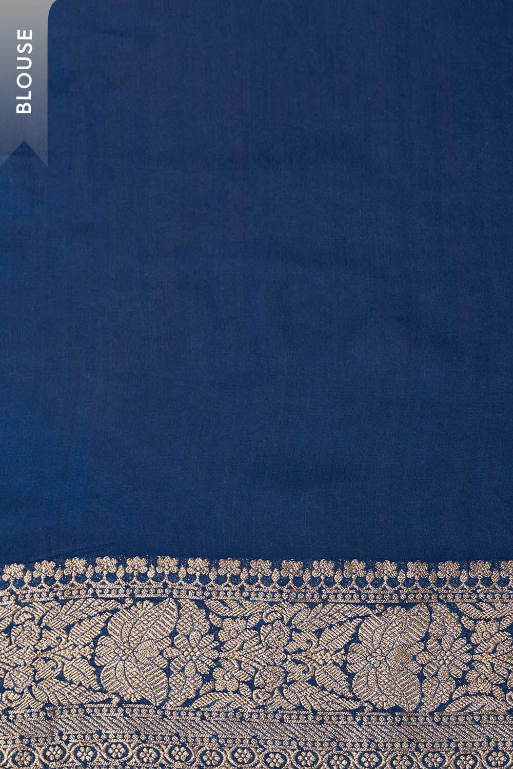 Blue Woven Viscose Georgette Saree image number null