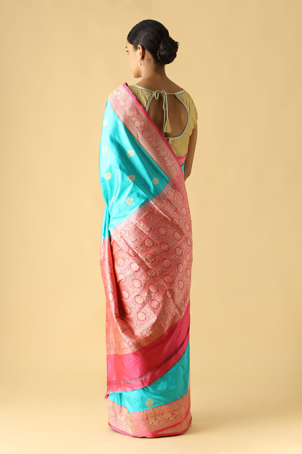 Light Green Pure Silk Banarasi Saree image number null