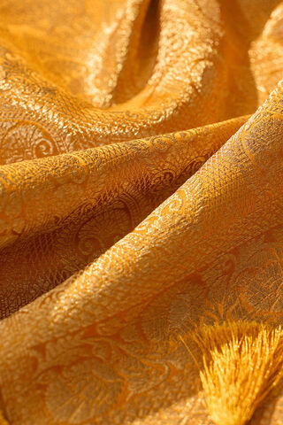 Yellow Woven Pure Viscose Saree thumbnail image number null