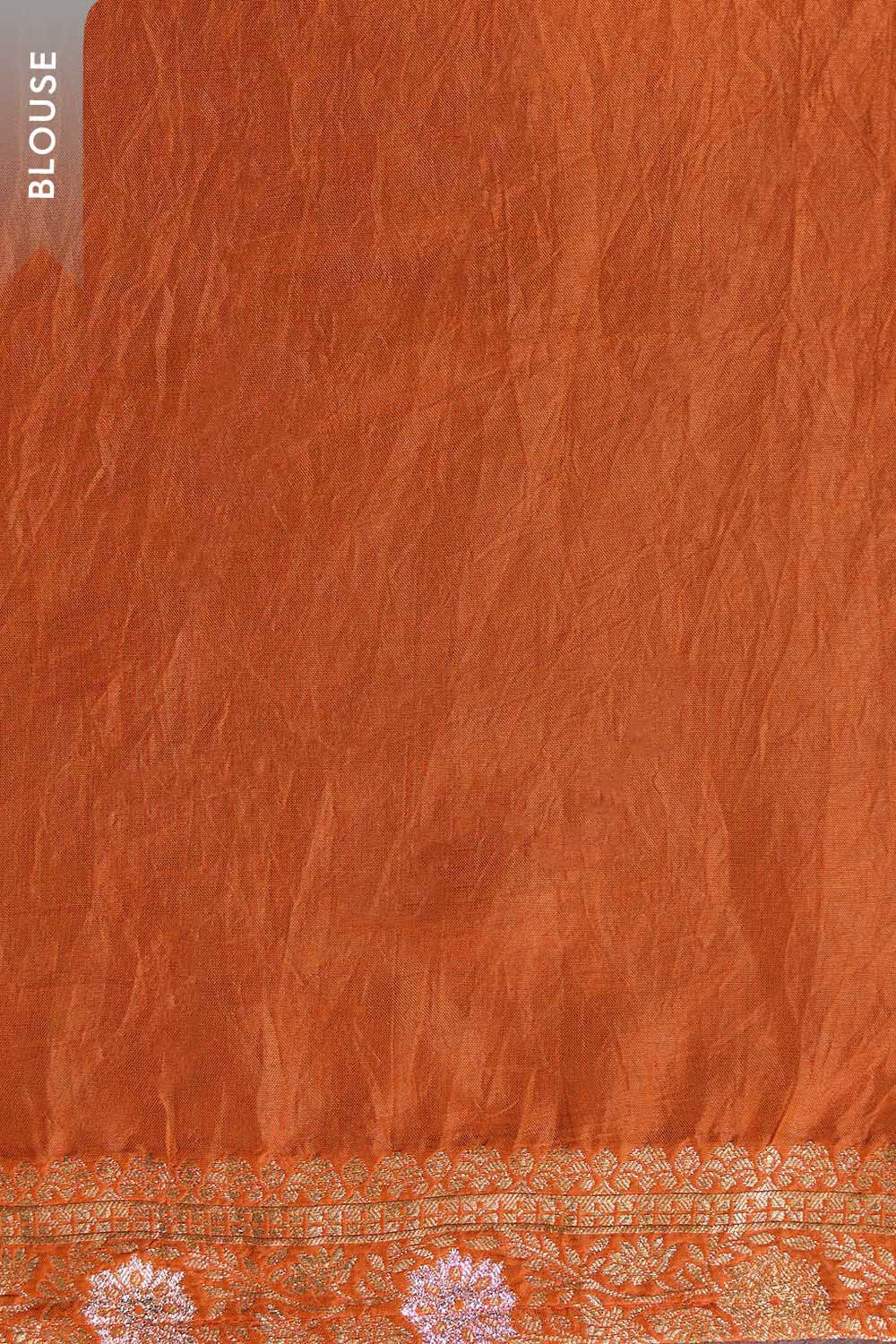 Orange Woven Viscose Luxe Saree image number null