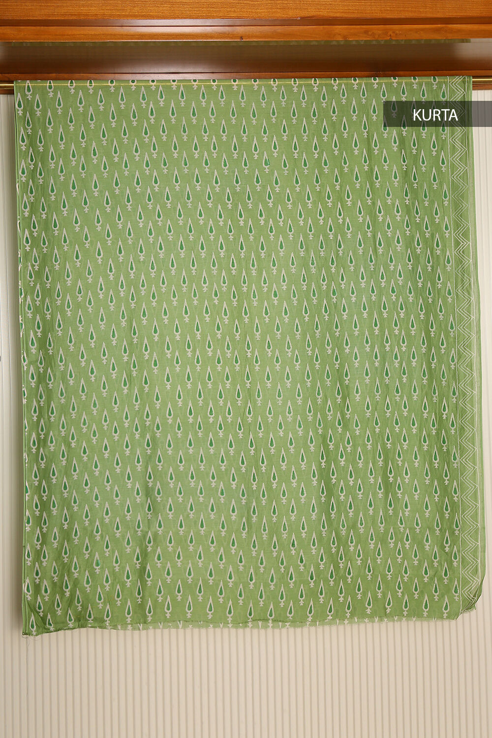 Blue Green Pure Silk Cotton Suit Set image number null