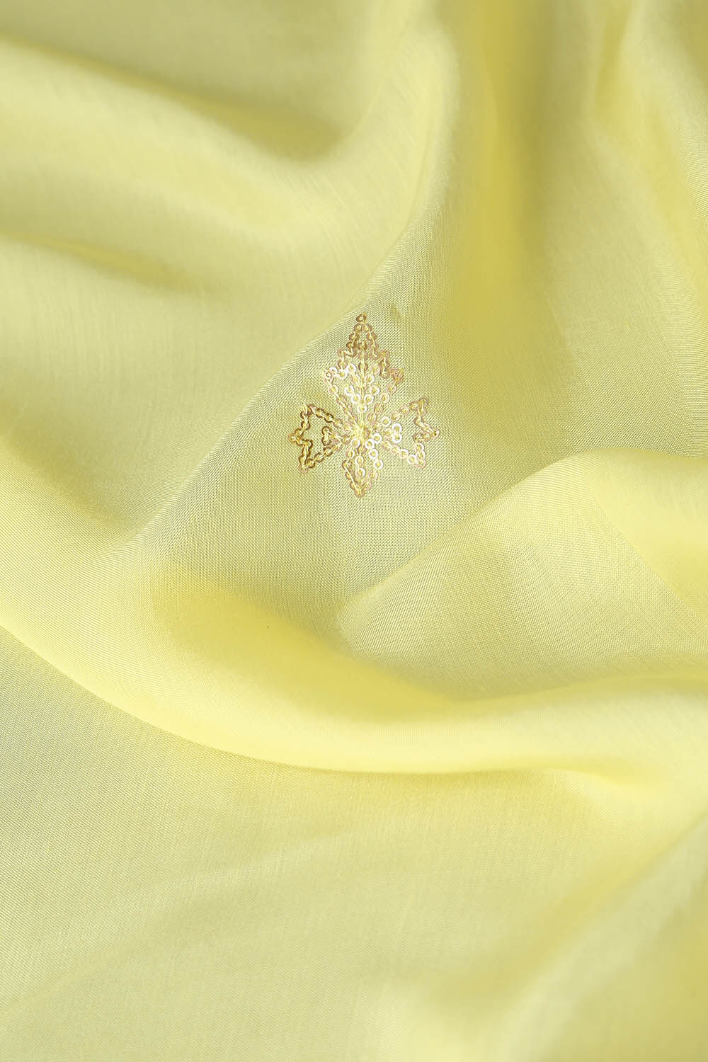 Yellow Viscose Embroidered Saree image number null