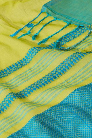 Light Green Woven Pure Cotton Bengal Saree thumbnail image number null
