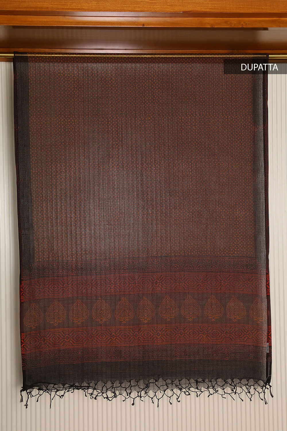 Dark Brown Pure Cotton Suit Set image number null