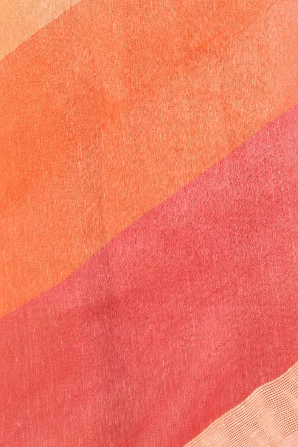 Light Red Pure Silk Linen Bhagalpuri Saree image number null