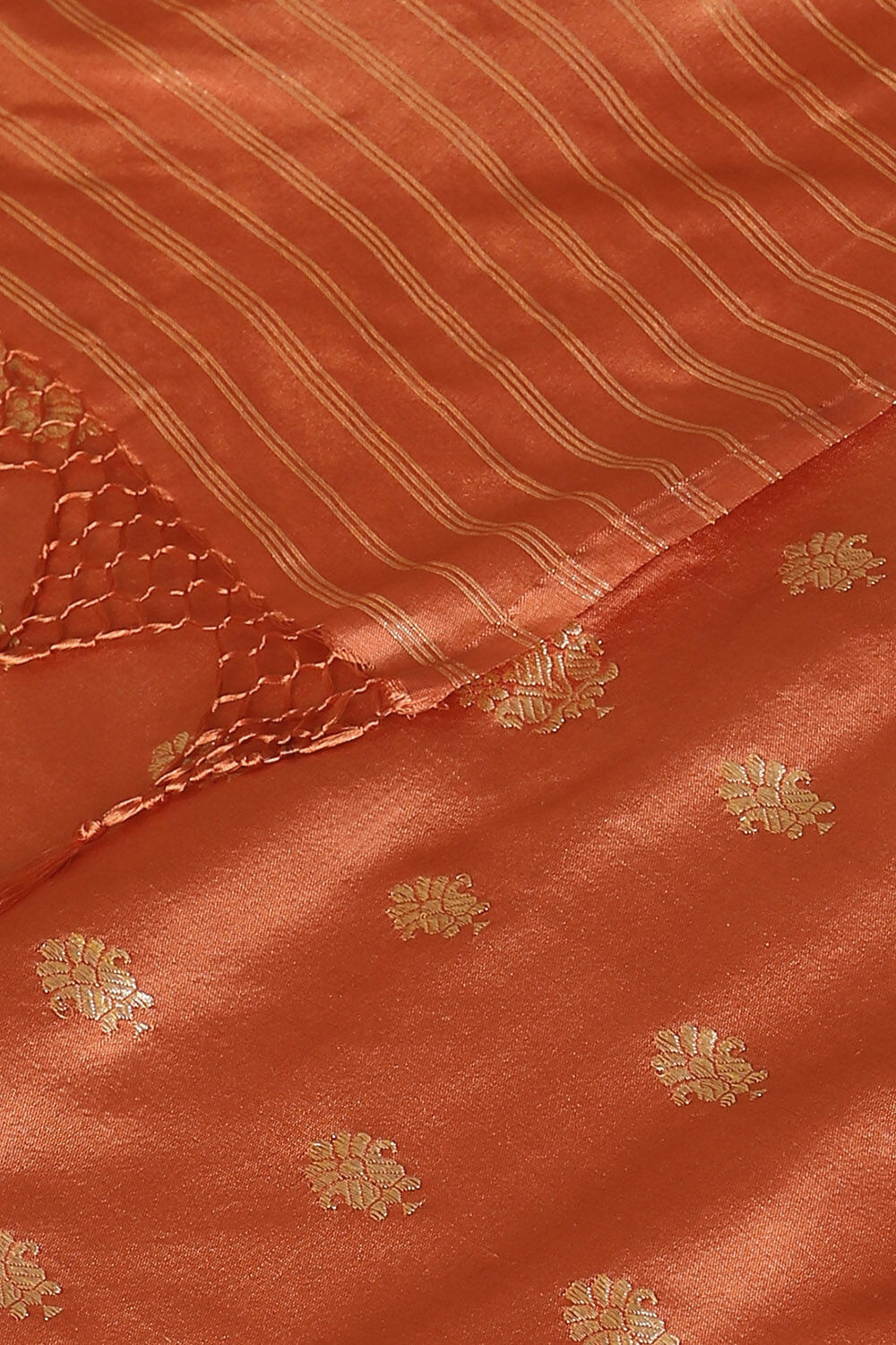 Orange Pure Silk Banarasi Saree image number null