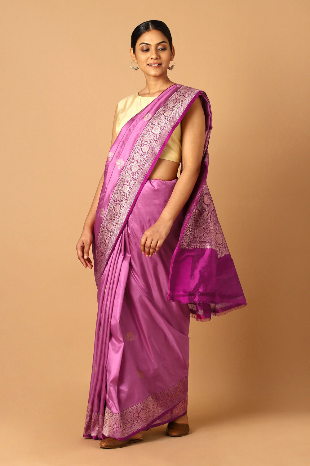 Pink Pure Silk Banarasi Saree image number null