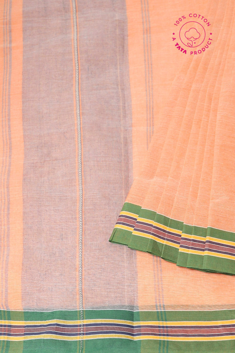 Light Pure Pink Cotton Bengal Saree image number null