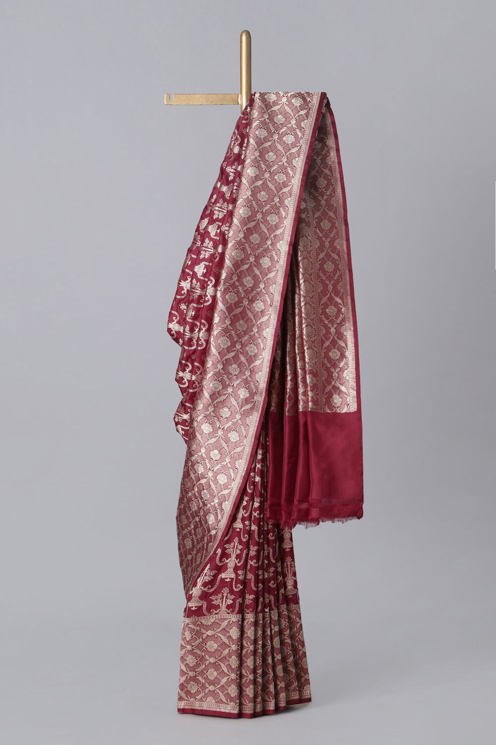Red Pure Silk Banarasi Saree image number null