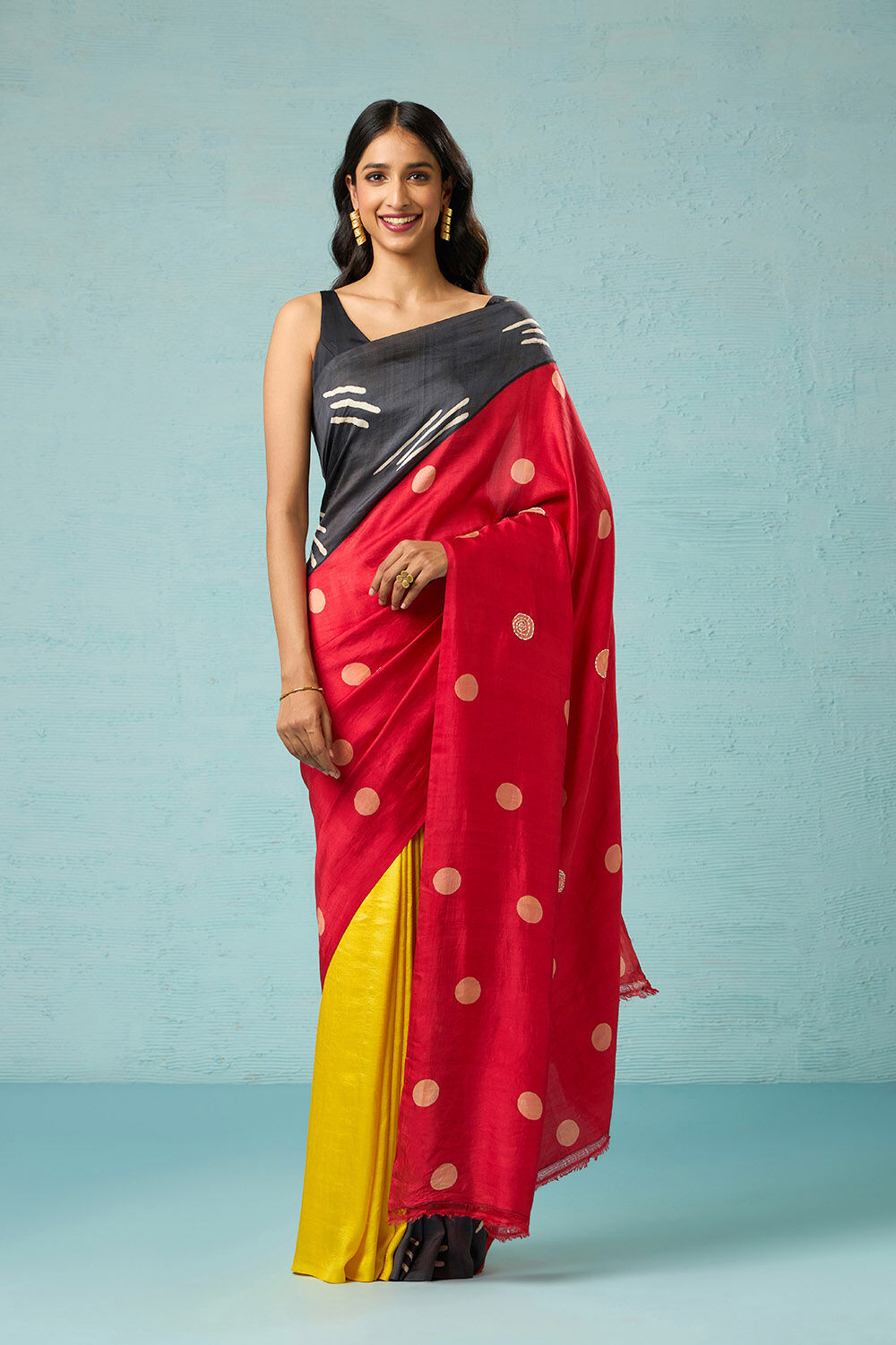 Multicoloured Chattisgarh Pure Silk Hand Painted Saree image number null