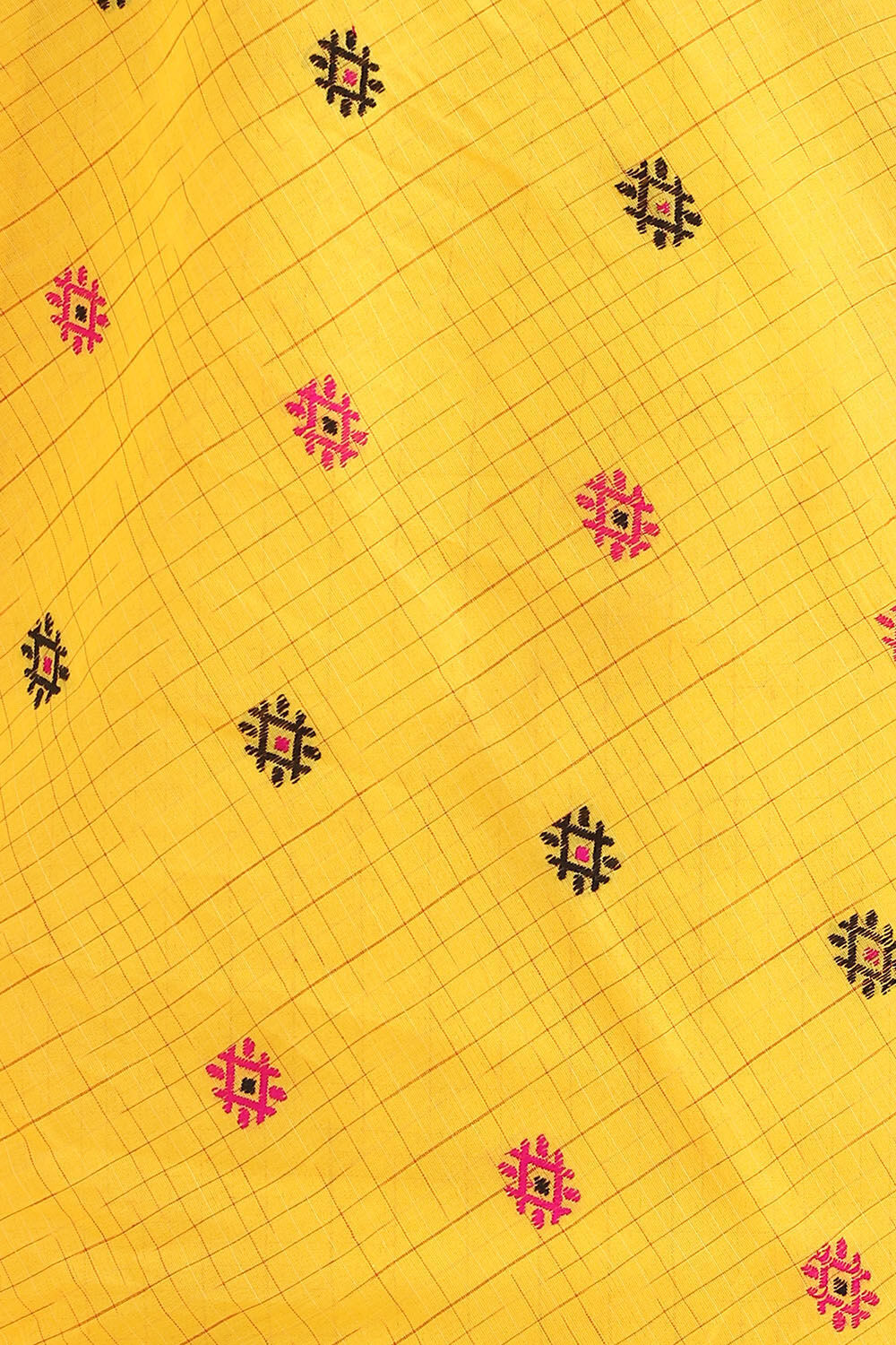 Yellow Pure Cotton Jamdani Saree image number null