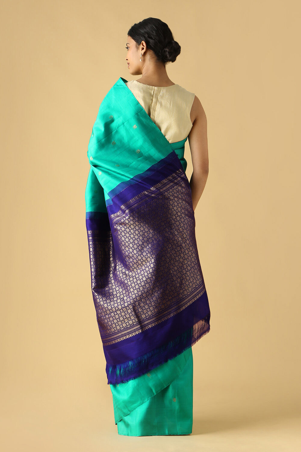 Light Green Pure Silk Kanjivaram Saree image number null