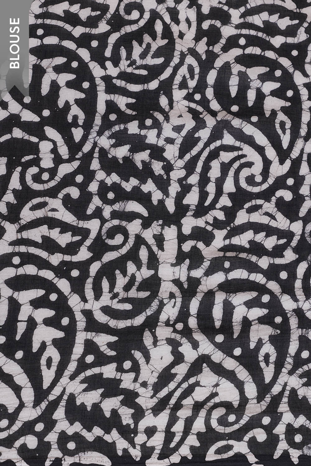 Black Ujjain Pure Cotton Batik Saree image number null