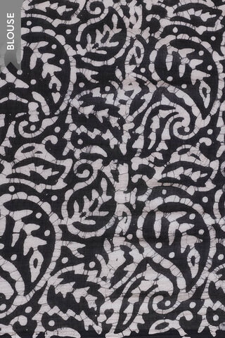 Black Ujjain Pure Cotton Batik Saree thumbnail image number null