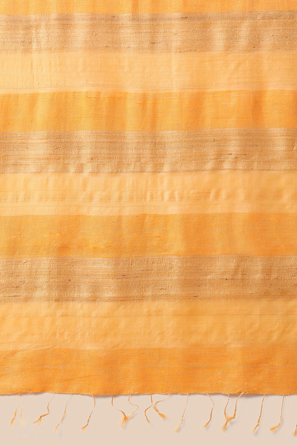 Orange Pure Tussar Silk Woven Saree image number null