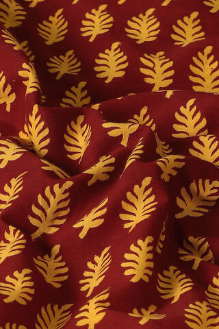 Red Pure Cotton Bagh Printed Saree thumbnail image number null