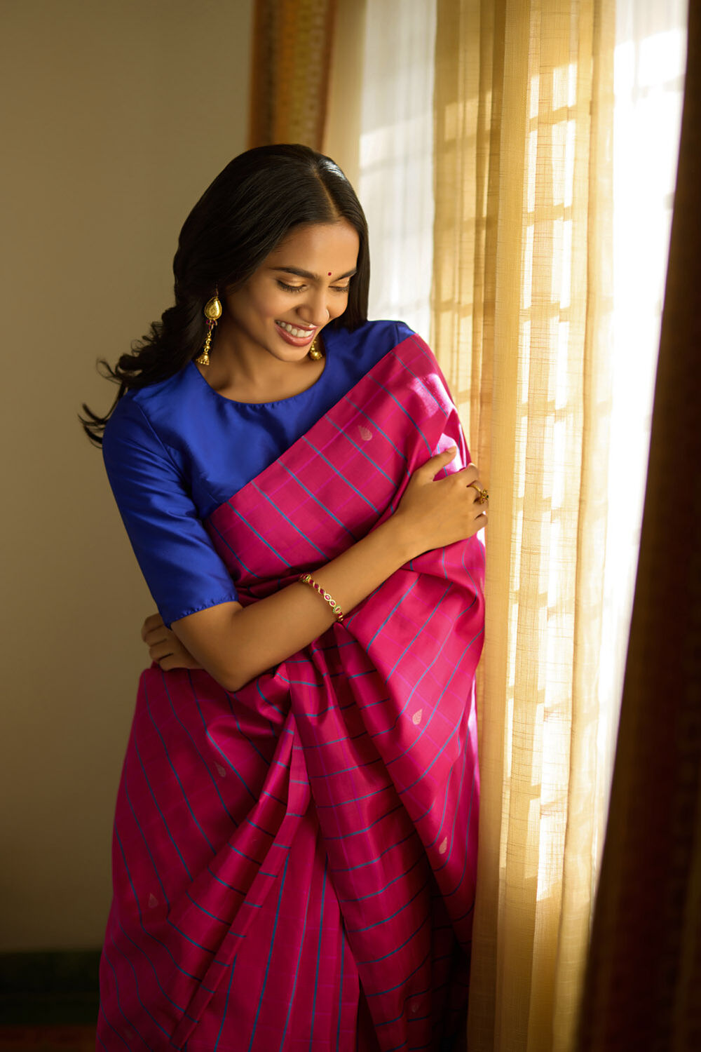 Pink South Pure Silk Woven Saree image number null