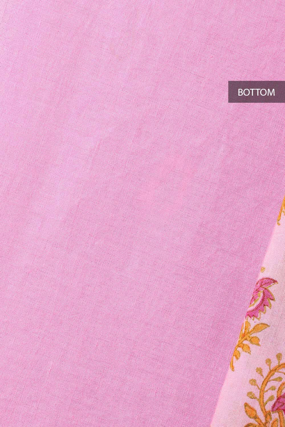 Pink Cotton Embroidered Unstitched Suit Set image number null
